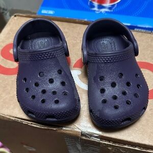 Kids Purple Foam Clog Sandals with Heel Strap